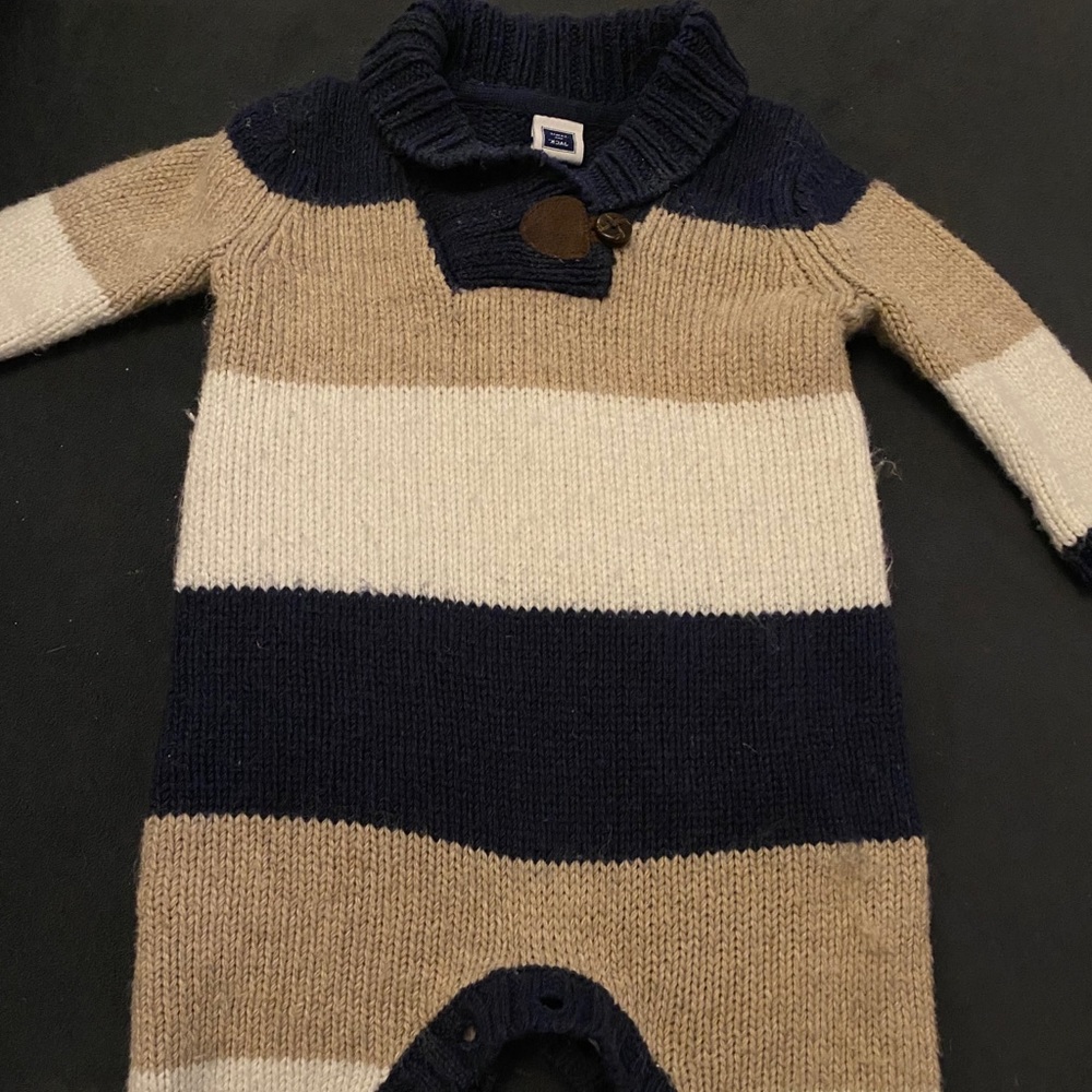 Janie + Jack Shawl Sweater Footless 1 Piece